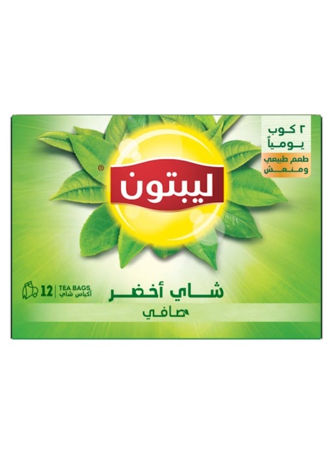 ليبتون أكياس شاي أخضر نقي - عبوة من 12 كيسًا - Image 2